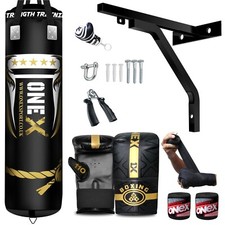 Punch Bag 5ft Filled Heavy Duty Boxing Kickboxing MMA Training Hanging Set