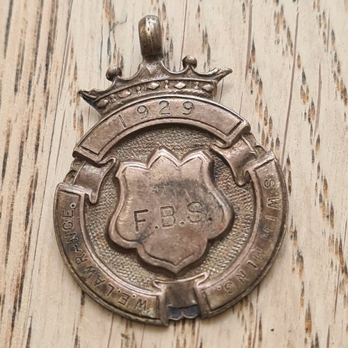 Silver swimming medal 1929 - silver,