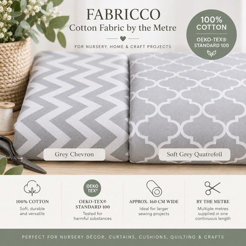 Cotton fabric with - , geometric