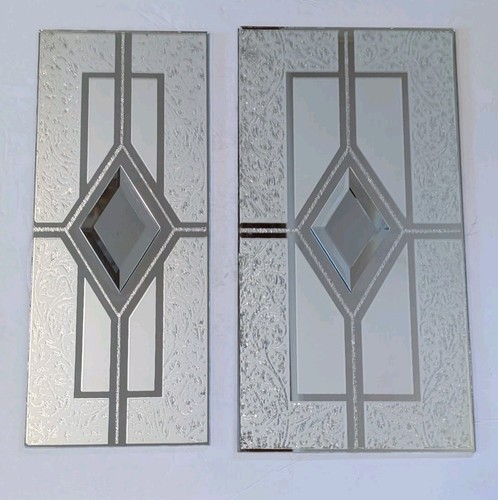 Vintage art deco etched mirror - deco,