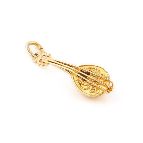 14k yellow gold greek bouzouki - greek,