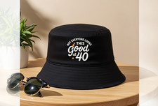 40th Birthday Black Bucket Hat