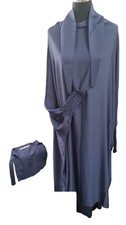 3pc Abaya and khimar and niqaab set. Elegant, modest made in Dubai in blue.