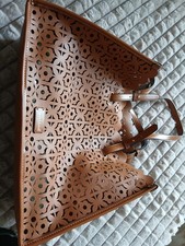 River Island Brown Floral Pattered Shopper Bag Leather