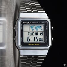 Casio World Time A500WEA-1EF  Digital Watch Stainless Steel Retro Vintage Style
