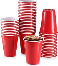 12oz / 16oz Red American Party Disposable Cups Beer Pong Cup Reusable Strong