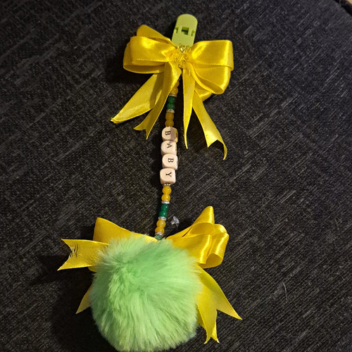 Yellow green pram charm - yellow,