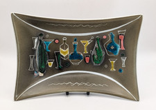 1950s Glyn Colledge Denby Pottery Atomic Bar / Cloisonne Bottle Cocktail Bowl