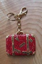 Butler & Wilson Red Case Key Ring Bag Charm Large