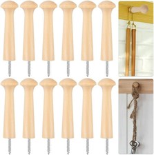 12PCS Wooden Shaker Peg Hooks