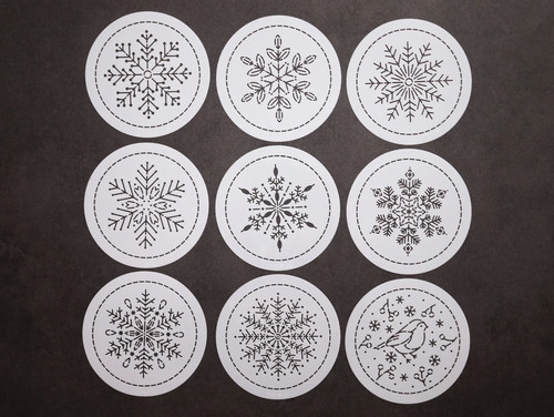 Stencil sashiko christmas - stencil,