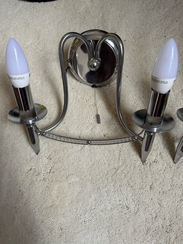 Wall light silverchrome with - wall,
