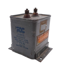 TCC 4µF 4UF 4MFD ± 20% 500VDC Capacitor Used Type 82