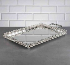Silver Mirrored Serving Tray