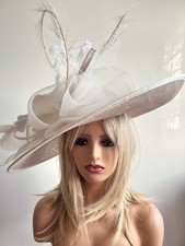 SNOXELL & GWYTHER FASCINATOR/ HATINATOR In Beige Taupe- Weddings Etc