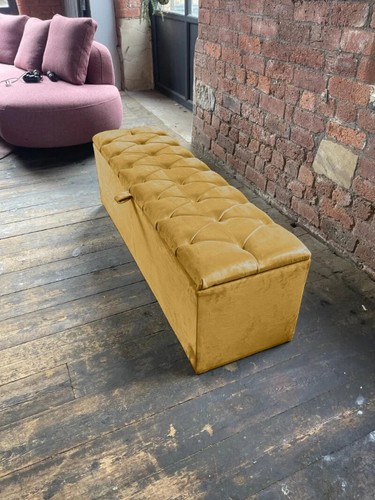 Mustard gold chesterfield - mustard,