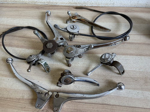 Vintage motorcycle handlebar - vintage, motorcycle,