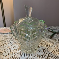 Heavy Clear Pressed Glass Art