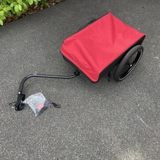 Klarfit Bike Trailer Cargo red powered coated steel frame waterproof cover