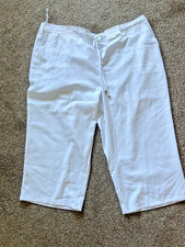 Ladies White Crop Trousers