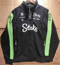 Stake F1 Kick Sauber 2024 Men's Team Full Zip Sweat Jacket Sweatshirt - Black