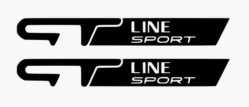 Line side skirt gloss black - gt,