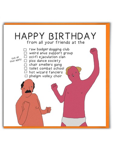 Funny birthday card - birthday,