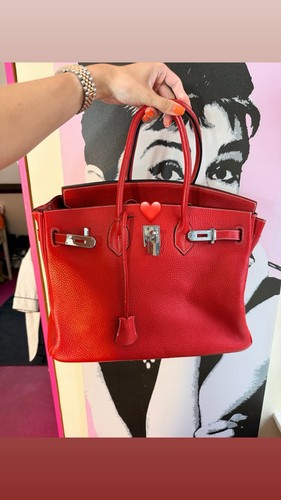Fabulous red leather - red, tote