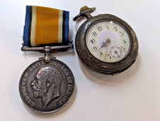 WW1 WAR MEDALS W JOHNCOCK KENT ANTIQUE POCKET WATCH INSCRIBED FRITZ BONITZ 1905