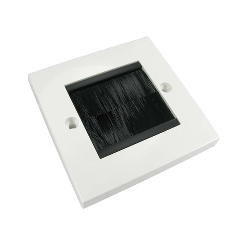 Single white gang brush wall - white,