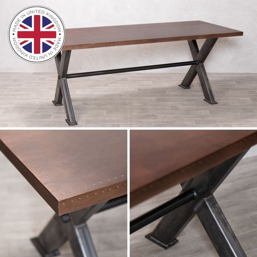 Industrial dining table copper - table,