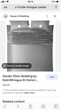 Kylie Minogue @ Home Zander Silver Grey Bedding Set Duvet Pillowcases