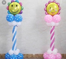 2Set Balloon Column Arch Upright Base Pole Stand Display Kit Wedding Party Decor