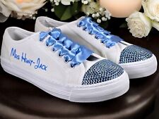 Personalised wedding shoes, Custom Bridal Trainers, Converse dupes 