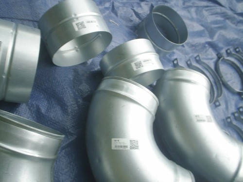 Galvanised bend 90 - x, degree