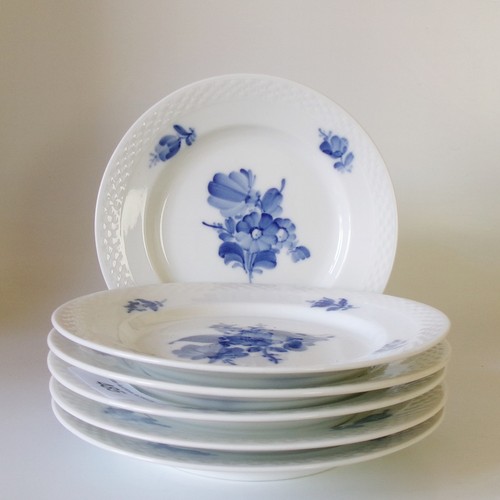 Six royal copenhagen blue - six,