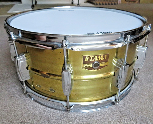 Tama brass snare drum - brass, x