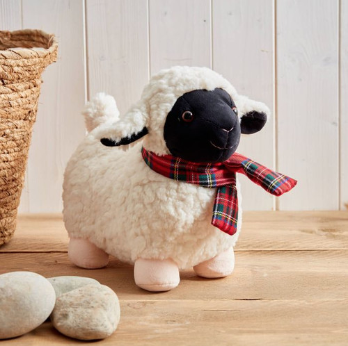 Plush fabric black face - face, sheep