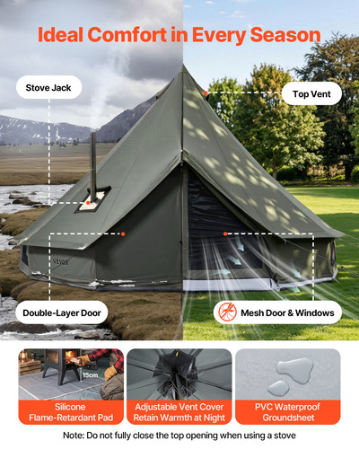 13ft canvas bell - tent, season