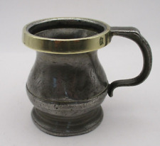 19th Century Brass Banded Pewter Measure - Gill