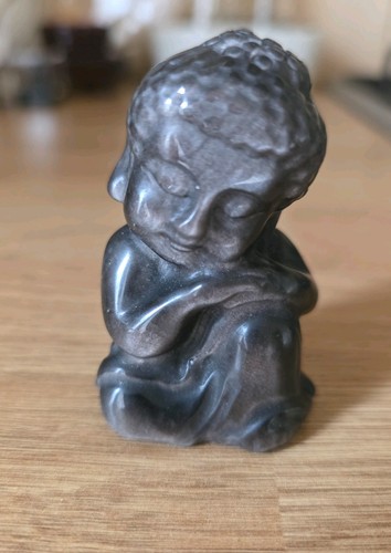Silver sheen obsidian - silver,