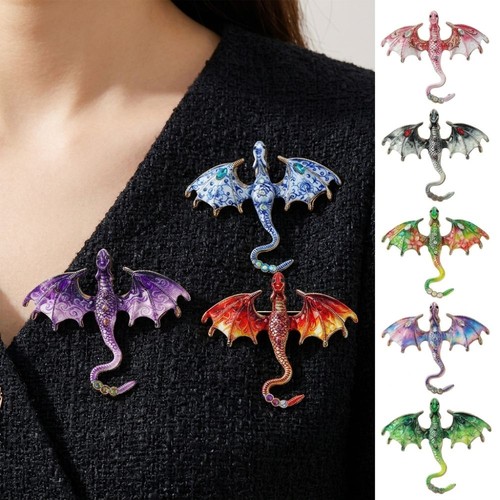 Luxury flying dragon brooch - flying,