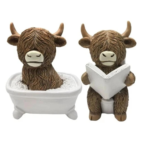 Funny toilet seat cow - toilet,