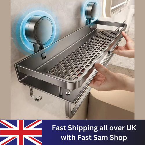 Suction cup bathroom shelf - cup, no