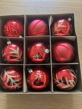 Luxury Red Christmas Tree Bauble Decorations