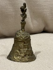 Antique Brass Hand Bell – St George Slaying the Dragon 