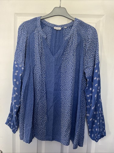 Fat face blue blouse with - blue,