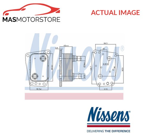 Engine oil cooler nissens - oil,