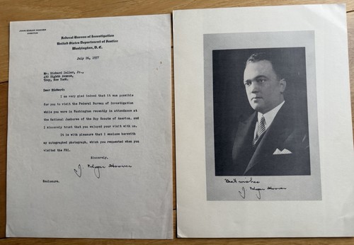Edgar hoover hand signed - edgar,