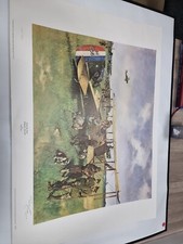 Terence Cuneo pencil signed Print "FIRST AIR POST WW1 - 200 OF 850